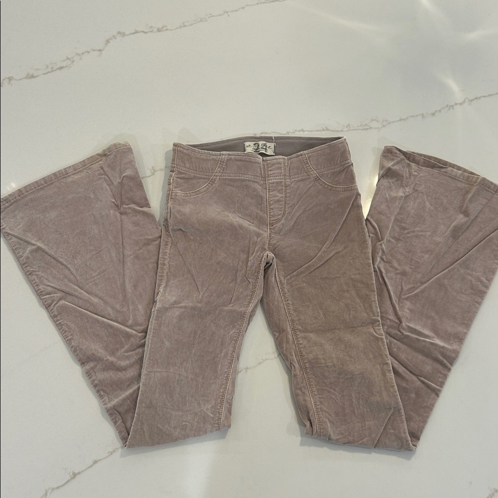 Colored Free People Low-Waisted Corduroy Flair Jeans